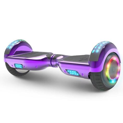 6.5'' Hoverboard LED STAR FLASHING WHEELS Scooter -Chrome purple ...