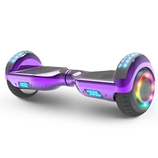6.5'' Hoverboard  LED STAR FLASHING WHEELS Scooter -Chrome purple