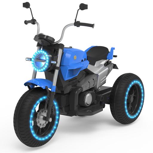 ELECTRIC RIDE ON MOTORCYCLE FOR KIDS - 6V BATTERY POWERED 3 WHEEL-Blue