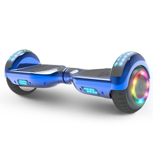 6.5'' Hoverboard  LED STAR FLASHING WHEELS Scooter -Chrome blue
